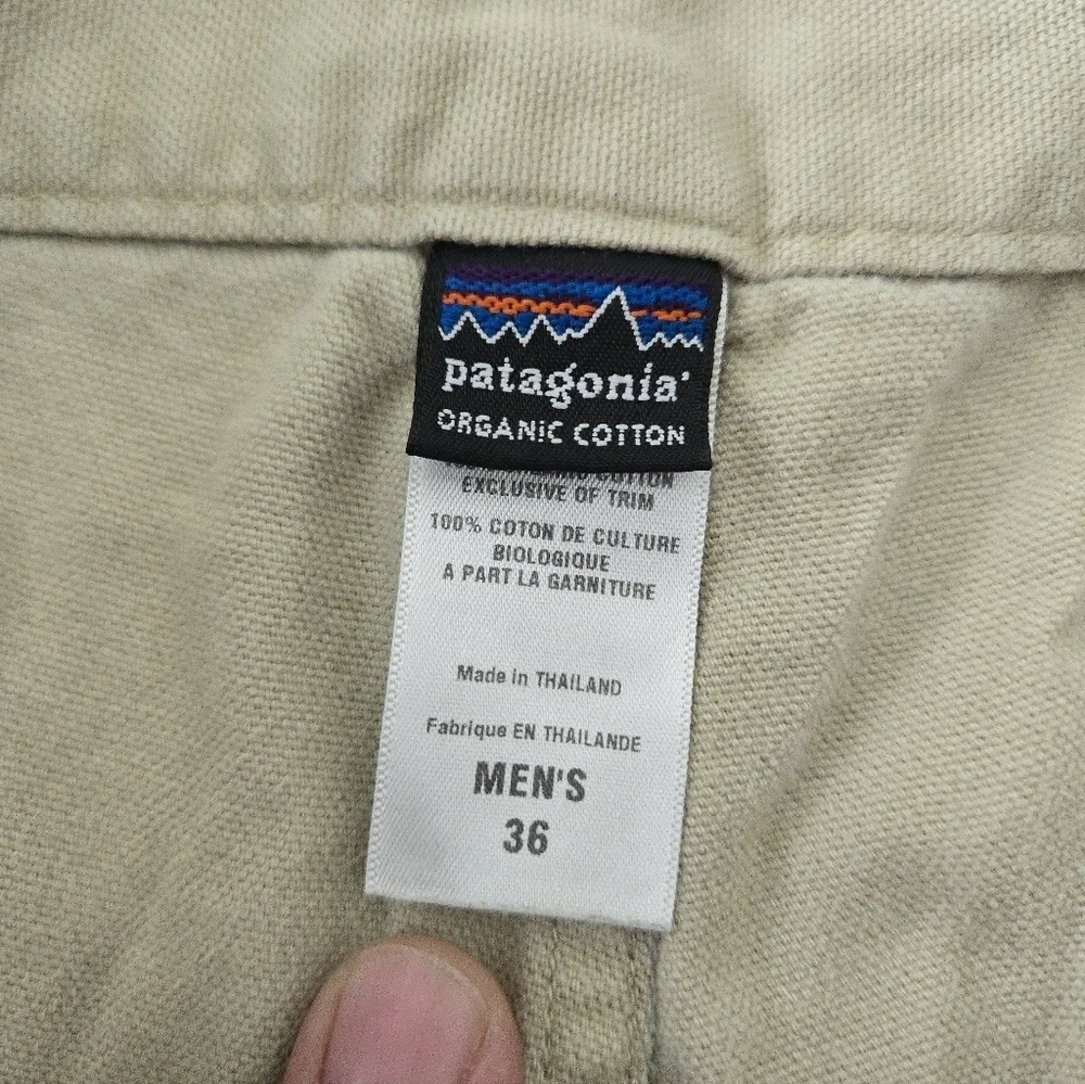 Patagonia Khaki Pants Tan Mens Size 36x28 Organic Cotton